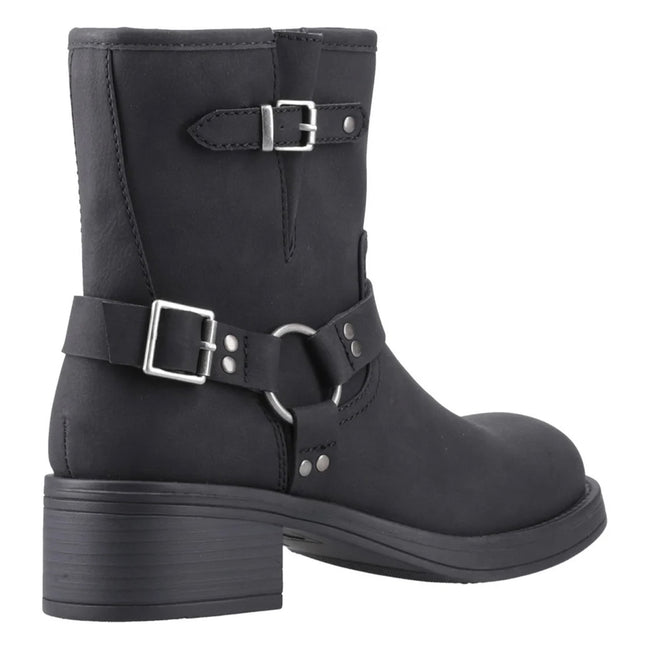 Black - Back - Rocket Dog Womens-Ladies Nino Mid Cut Biker Boots