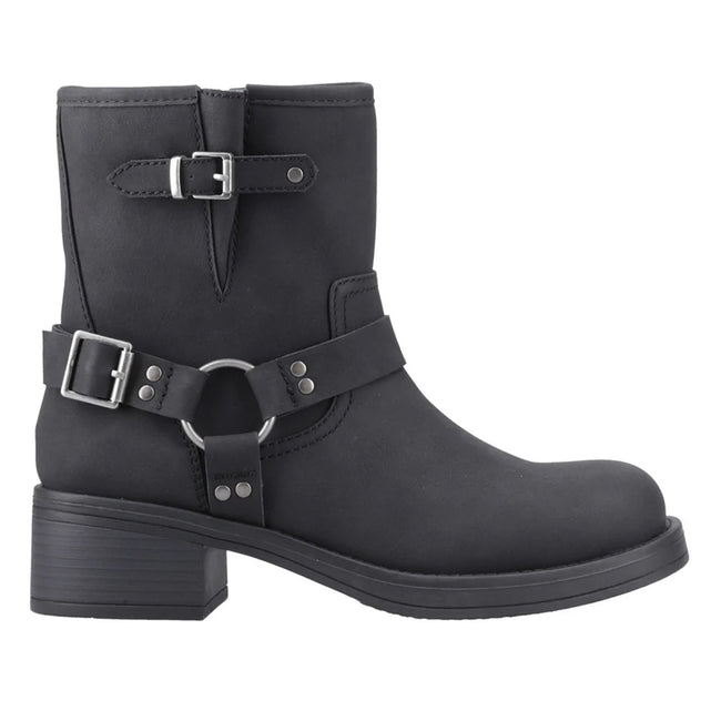Black - Lifestyle - Rocket Dog Womens-Ladies Nino Mid Cut Biker Boots