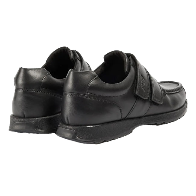 Black - Back - POD Boys Leather School Shoes