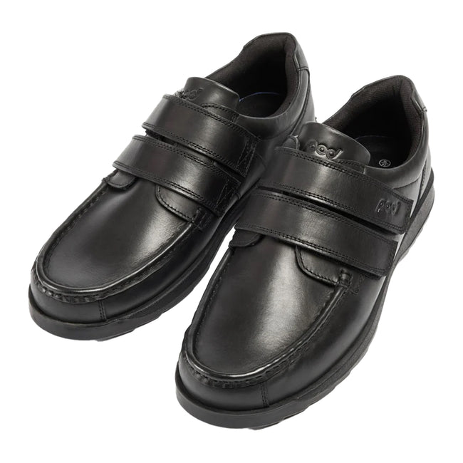 Black - Lifestyle - POD Boys Leather School Shoes