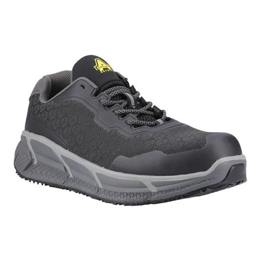 Black - Front - Amblers Mens AS725C Safety Trainers