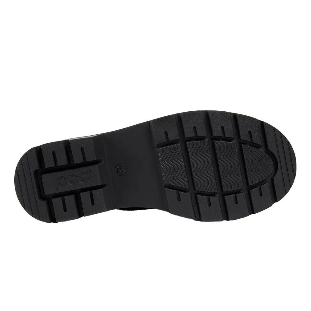 Black Patent - Side - POD Girls Irene Leather School Shoes