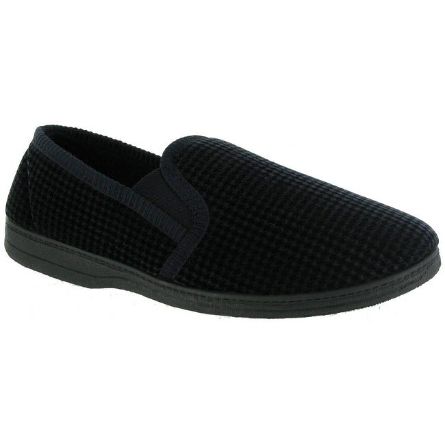 NAVY - Front - Mirak Highbury Slip-On Slipper - Mens Slippers