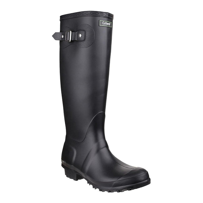 Black - Back - Cotswold Sandringham Buckle-Up Womens Wellington Boots