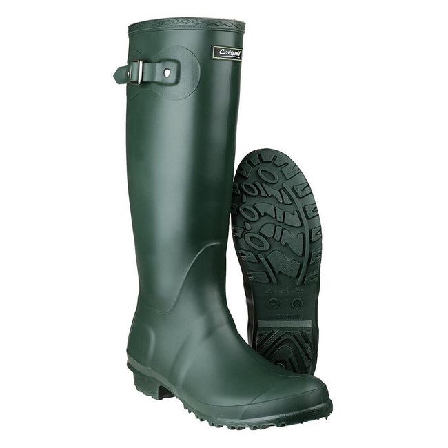 Green - Pack Shot - Cotswold Sandringham Buckle-Up Womens Wellington Boots