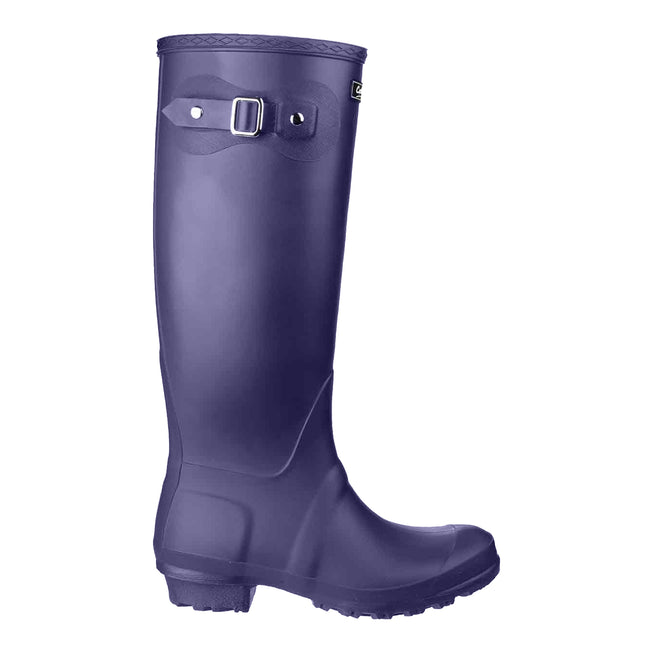 Purple - Front - Cotswold Sandringham Buckle-Up Womens Wellington Boots