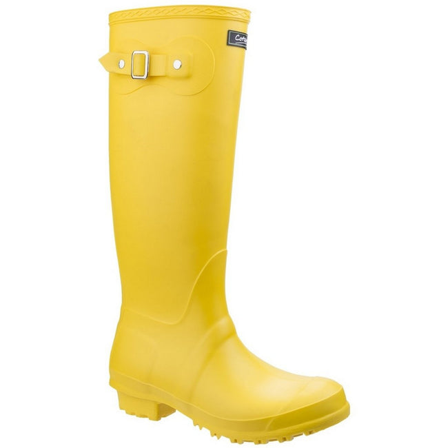 Yellow - Front - Cotswold Sandringham Buckle-Up Womens Wellington Boots