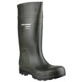 Green - Pack Shot - Dunlop Purofort Professional Safety C462933 Boxed Wellington - Womens Boots