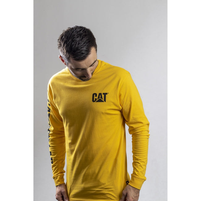 Yellow - Lifestyle - Caterpillar C1510034 TRADEMARK T-SHIRT - Mens Tops