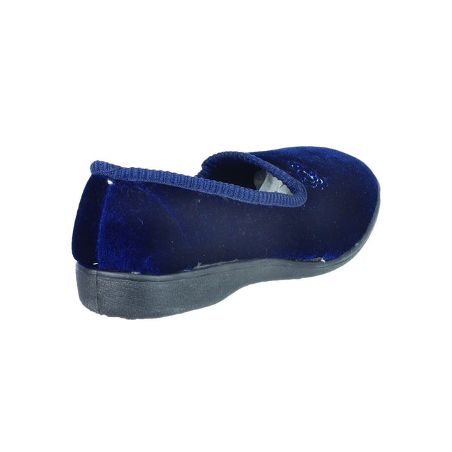 Navy - Back - Mirak Simone Ladies Slipper - Womens Slippers