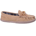 Beige - Back - Cotswold Suede Alberta Slipper - Mens Slippers