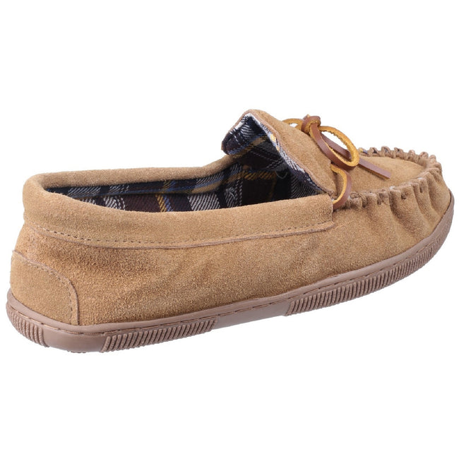 Beige - Pack Shot - Cotswold Suede Alberta Slipper - Mens Slippers