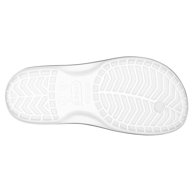 White - Side - Crocs Crocband Mens Flip Flops