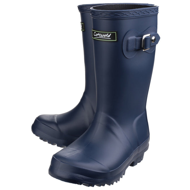 Navy - Close up - Cotswold Buckingham Girls Wellingtons - Girls Boots