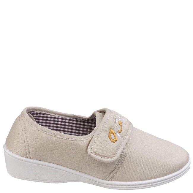 BEIGE - Back - Mirak Boost Touch And Close Canvas - Womens Shoes
