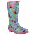 Multi - Front - Cotswold Childrens Button Heart Wellies - Girls Boots