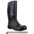 Black - Close up - C762041 - Dunlop Purofort+ Full Safety Wellington - Mens Safety Boots