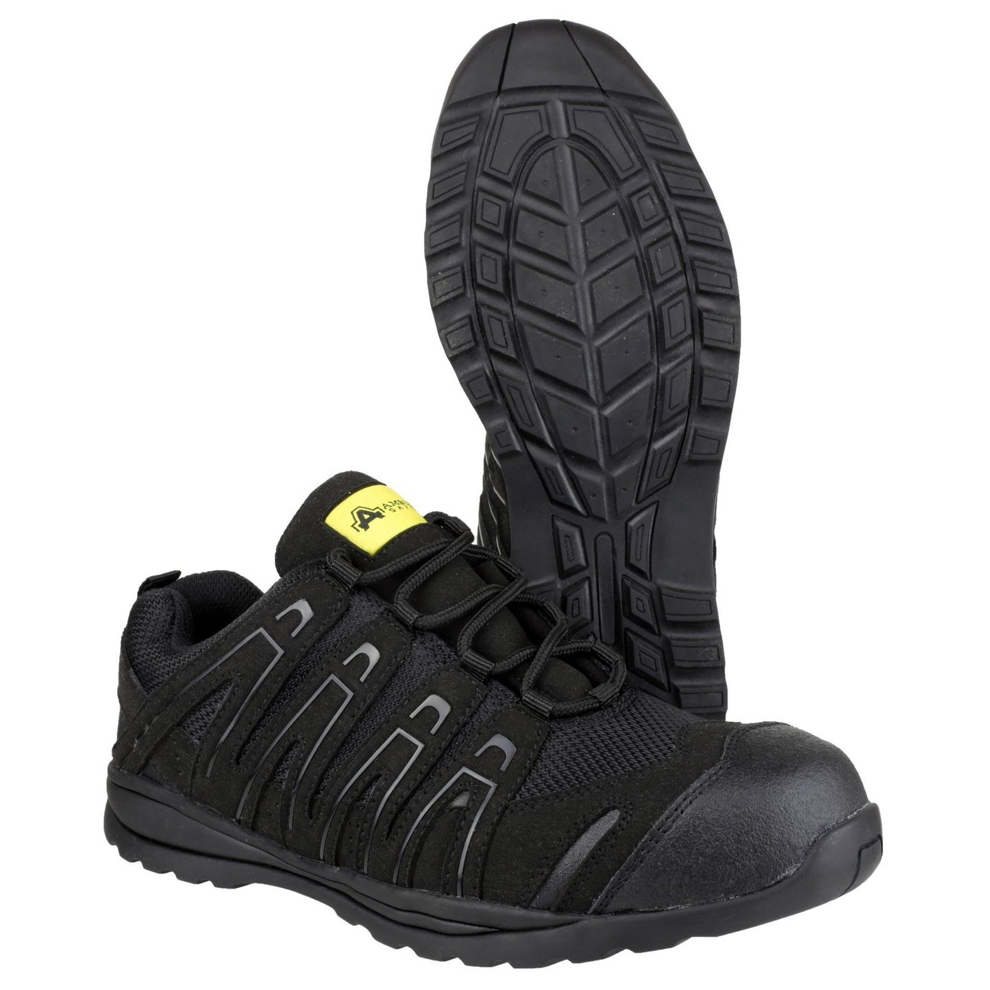 Black - Pack Shot - Amblers Safety FS40C Unisex Adults Safety Trainers