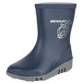Blue-Grey - Close up - Dunlop Mini Childrens Unisex Elephant Wellington Boots