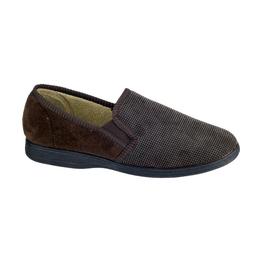 Brown - Front - Mirak Tim Mens Slippers