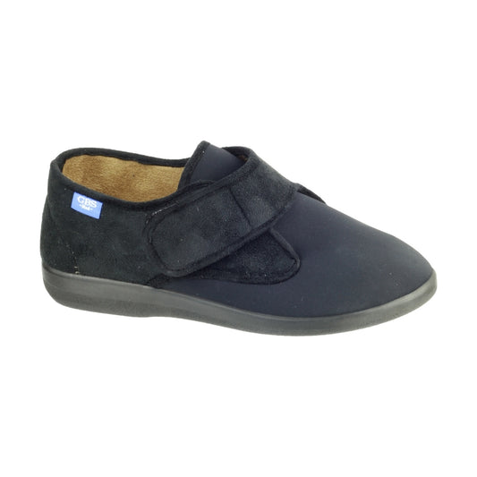 Black - Front - Great British Slippers Frenchay Ladies Classic Slippers