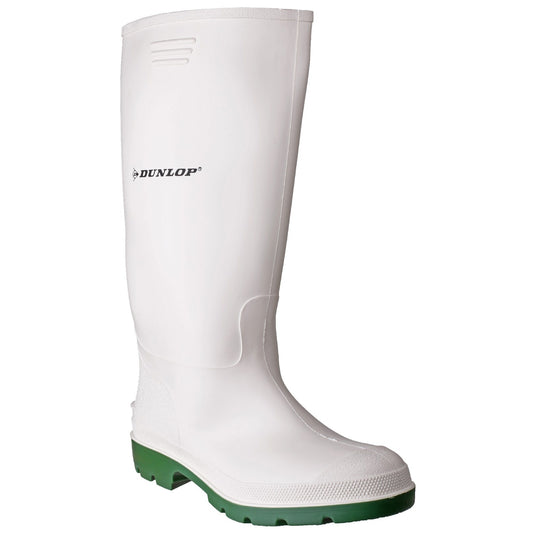 White-Green - Front - Dunlop Mens Pricemastor 380BV Wellington Boots