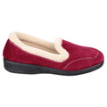 Burgundy - Back - Fleet & Foster Womens-Ladies Maier Classic Slippers