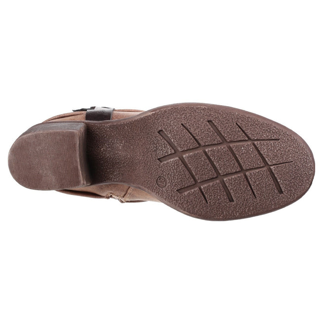 Tan - Side - Divaz Womens-Ladies Vado Ankle Boots