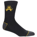 Black-Grey - Front - Amblers Mens Contrast Ribbed Workwear Socks (Pack Of 3)