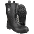Black - Pack Shot - Amblers Safety Unisex FS90 Waterproof Pull On Safety Rigger Boot