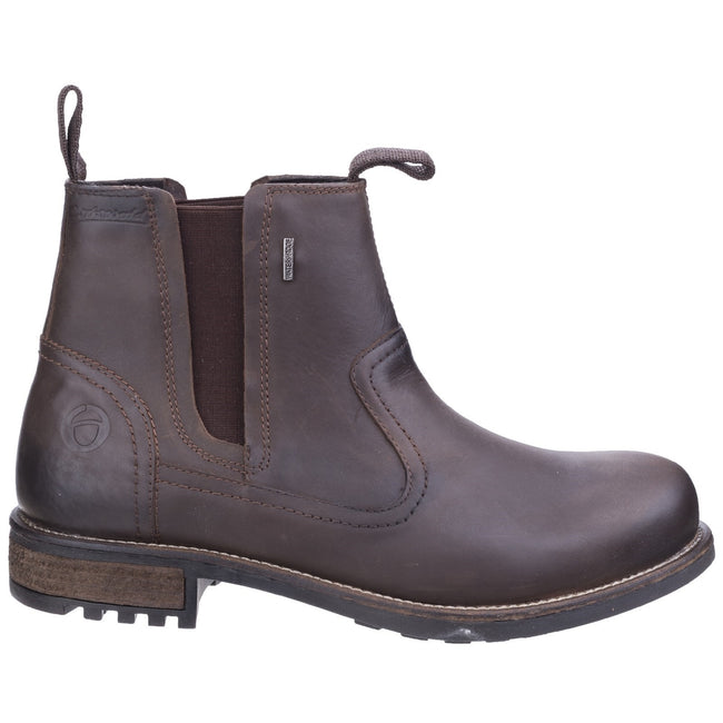 Brown - Back - Cotswold Mens Worcester Moisture Wicking Pull On Boots