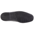 Black - Side - Fleet & Foster Mens Alan Formal Apron Toe Slip On Shoes