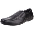 Black - Lifestyle - Fleet & Foster Mens Alan Formal Apron Toe Slip On Shoes