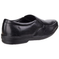 Black - Pack Shot - Fleet & Foster Mens Alan Formal Apron Toe Slip On Shoes