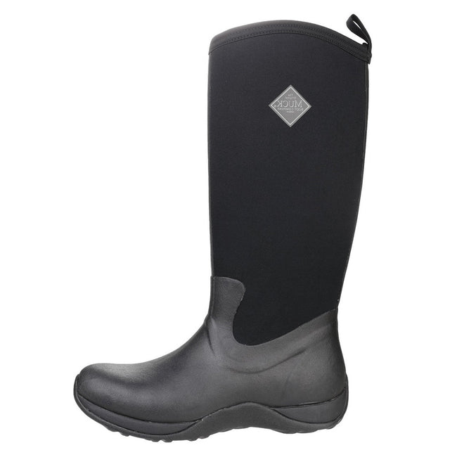 Black-Black - Side - Muck Boots Unisex Arctic Adventure Pull On Wellington Boots