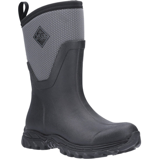 Black-Grey - Front - Muck Boots Unisex Arctic Sport Mid Pull On Wellies