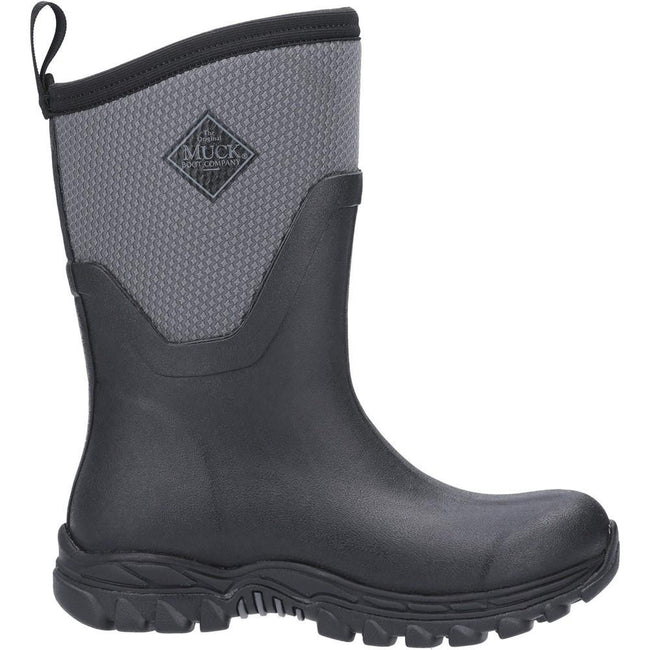 Black-Grey - Back - Muck Boots Unisex Arctic Sport Mid Pull On Wellies