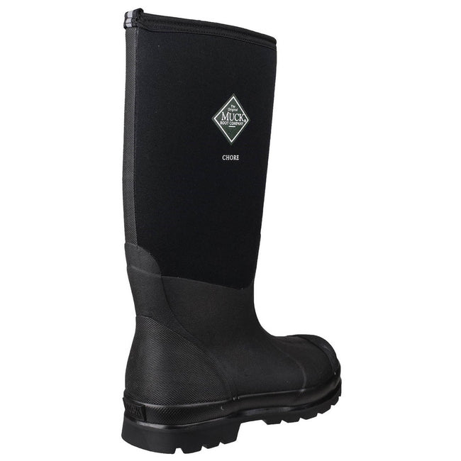 Black - Side - Muck Boots Unisex Chore Classic Hi Patterned Wellingtons