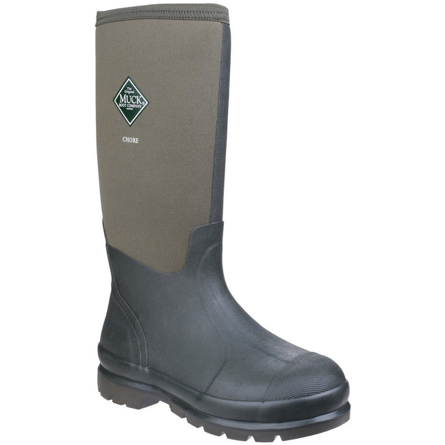 Moss - Front - Muck Boots Unisex Chore Classic Hi Patterned Wellingtons