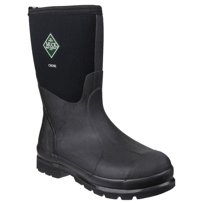 Black - Front - Muck Boots Unisex Chore Classic Mid Wellingtons