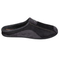 Black - Back - Cotswold Mens Westwell Slip On Mule Slippers