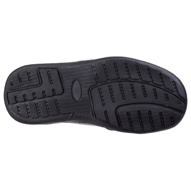 Black - Side - Mirak Childrens Boys Touch Fastening School Shoes
