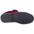 Red - Side - Fleet & Foster Mens Sam Touch Fastening Slippers