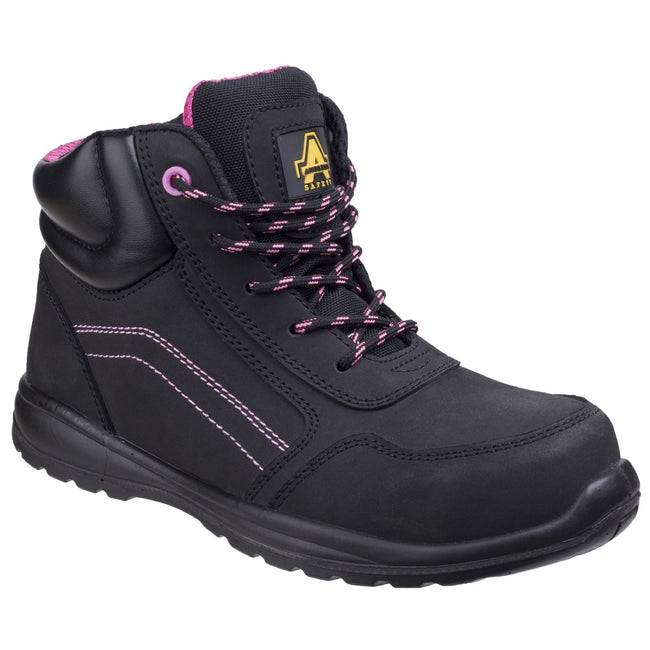 Black - Front - Amblers Safety Womens-Ladies Composite Safety Boots With Side Zip