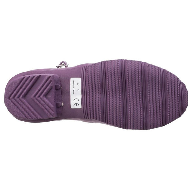 Purple - Side - Cotswold Womens-Ladies Windsor Short Waterproof Pull On Wellington Boots