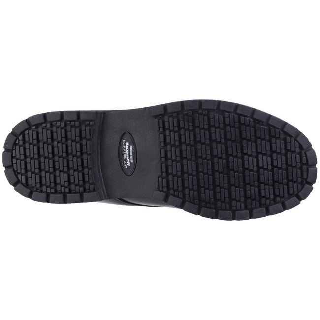 Black - Side - Skechers Mens Cottonwood Elks SR Shoes
