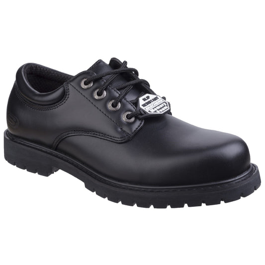 Black - Front - Skechers Mens Cottonwood Elks SR Shoes