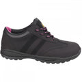 Black - Side - Amblers Safety Womens-Ladies FS706 Sophie Safety Leather Shoes