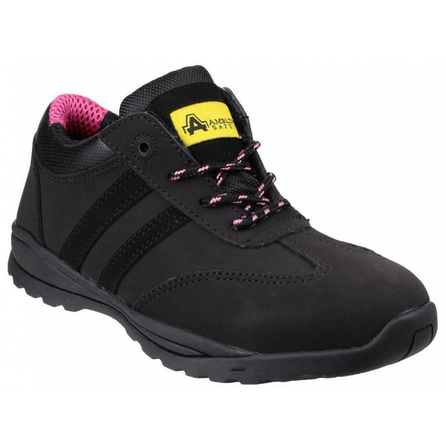 Black - Front - Amblers Safety Womens-Ladies FS706 Sophie Safety Leather Shoes