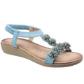Turquoise - Front - Fleet & Foster Womens-Ladies Matira T-Bar Slingback Sandals
